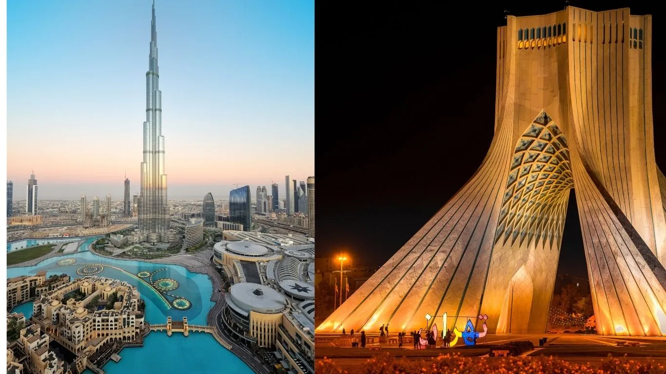 مقایسه دبی و تهران